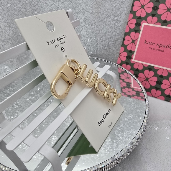 Kate Spade x Target LUCKY Bag Charm Keychain Gold-Tone - Picture 4 of 9